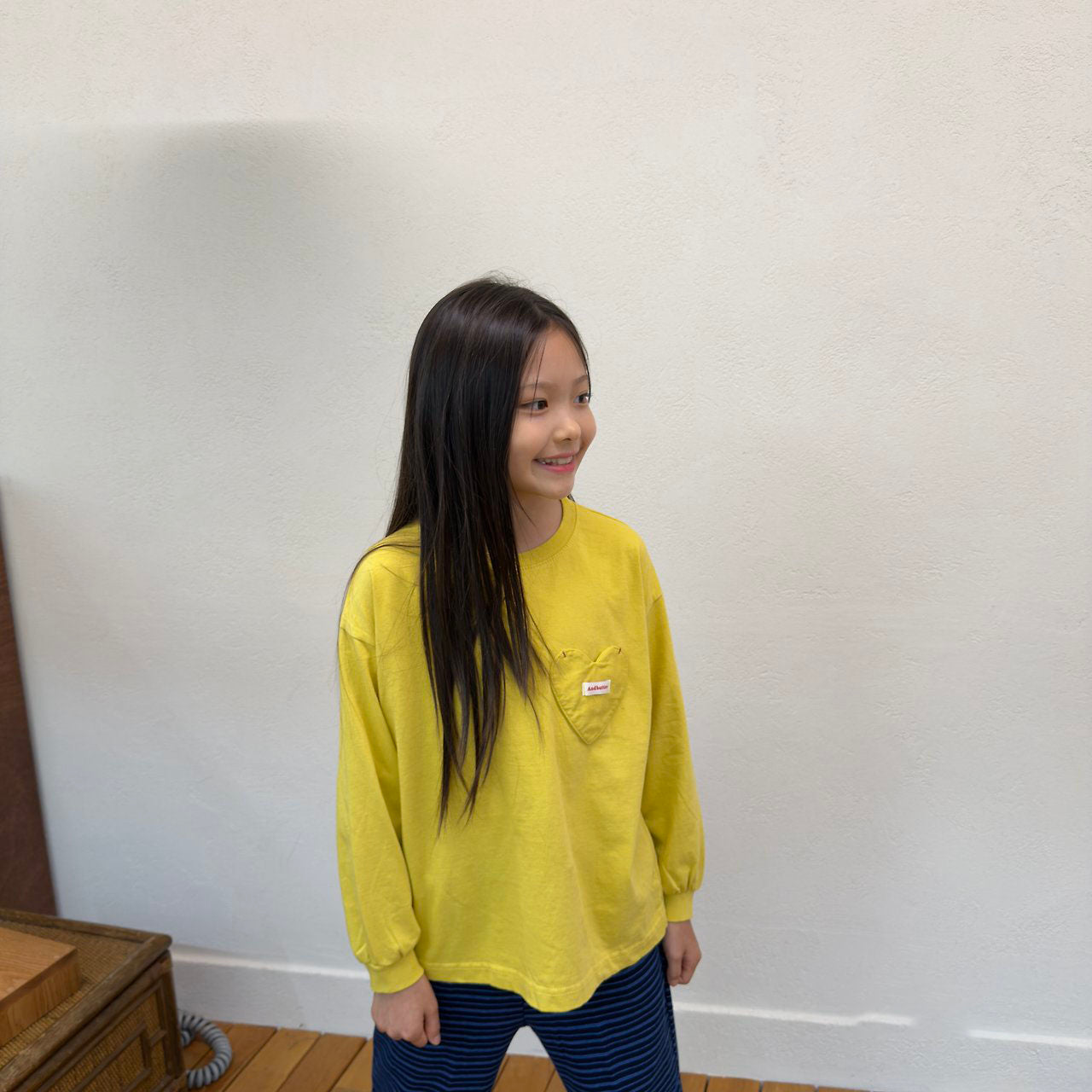 Toddler F26 Heart Pocket Long Sleeve Top (3-10y) - 3 Colors
