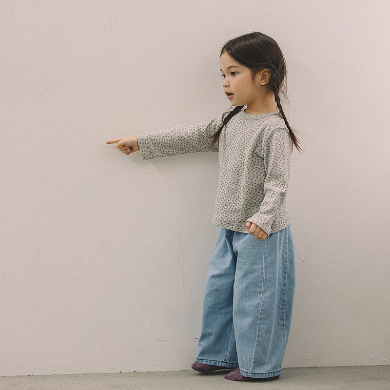 Toddler Mel SP26 Floral Pointelle Long Sleeve Tee (1-8y) - 3 Colors - AT NOON STORE