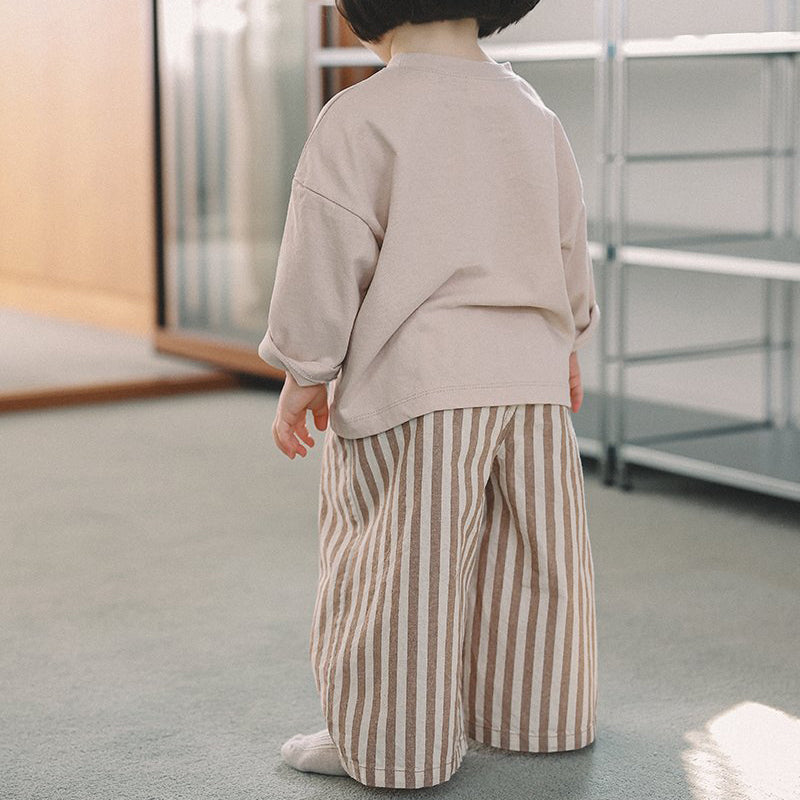Toddler Mel SP26 Stripe Wide Pull-On Pants (1-8y) - 2 Colors - AT NOON STORE