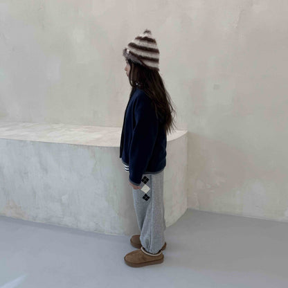 Toddler W25 Warm Terry Cloth Argyle Jogger Pants (3-7y) - 2 Colors