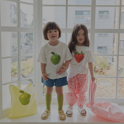 Toddler Land SS26 Berry Apple Short Sleeve Top (1-6y) - 2 Colors - AT NOON STORE