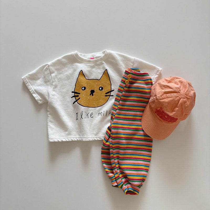 Toddler SP26 Multicolor Stripe Ribbed Jogger Pants (1-6y) - 2 Colors - AT NOON STORE