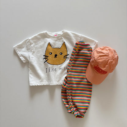 Toddler SP26 Multicolor Stripe Ribbed Jogger Pants (1-6y) - 2 Colors - AT NOON STORE