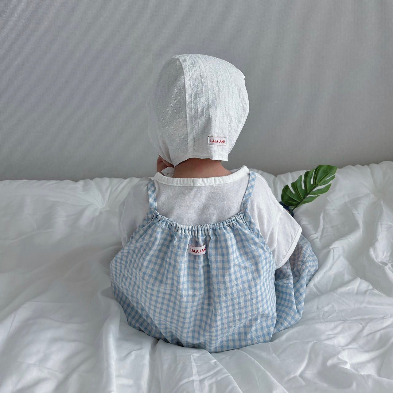 Baby Land SS26 Gingham Sleeveless Romper (4m-18m) - 2 Colors - AT NOON STORE