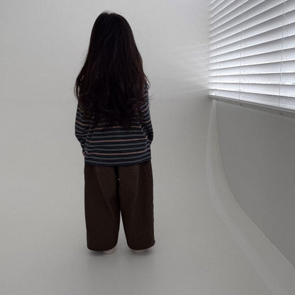 Toddler Bella F25 Collared Stripe Long Sleeve Top (1-6y) - 2 Colors