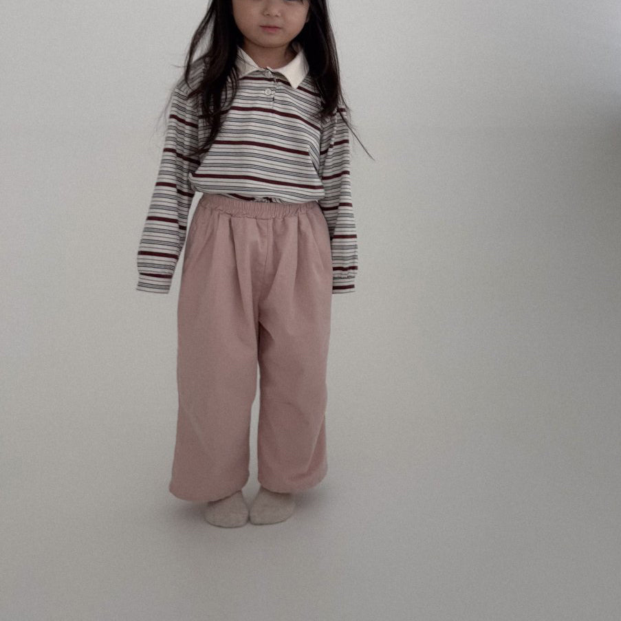 Toddler Bella F25 Collared Stripe Long Sleeve Top (1-6y) - 2 Colors