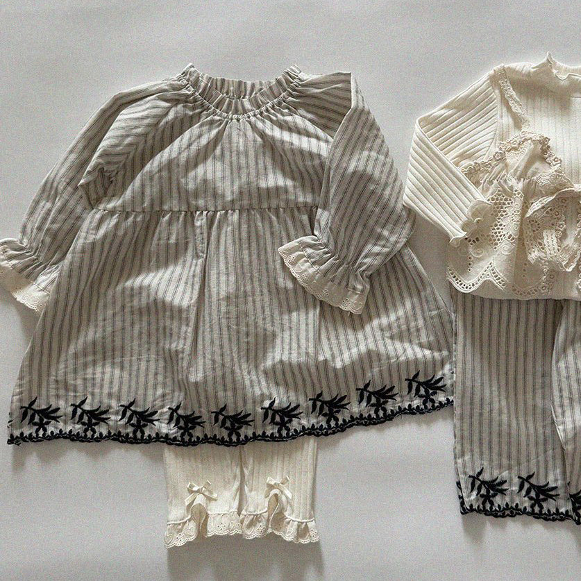 Baby/Toddler Aosta SP26 Lettuce-Edge Ribbed Long Sleeve Tee (3m-5y)- 2 Colors - AT NOON STORE