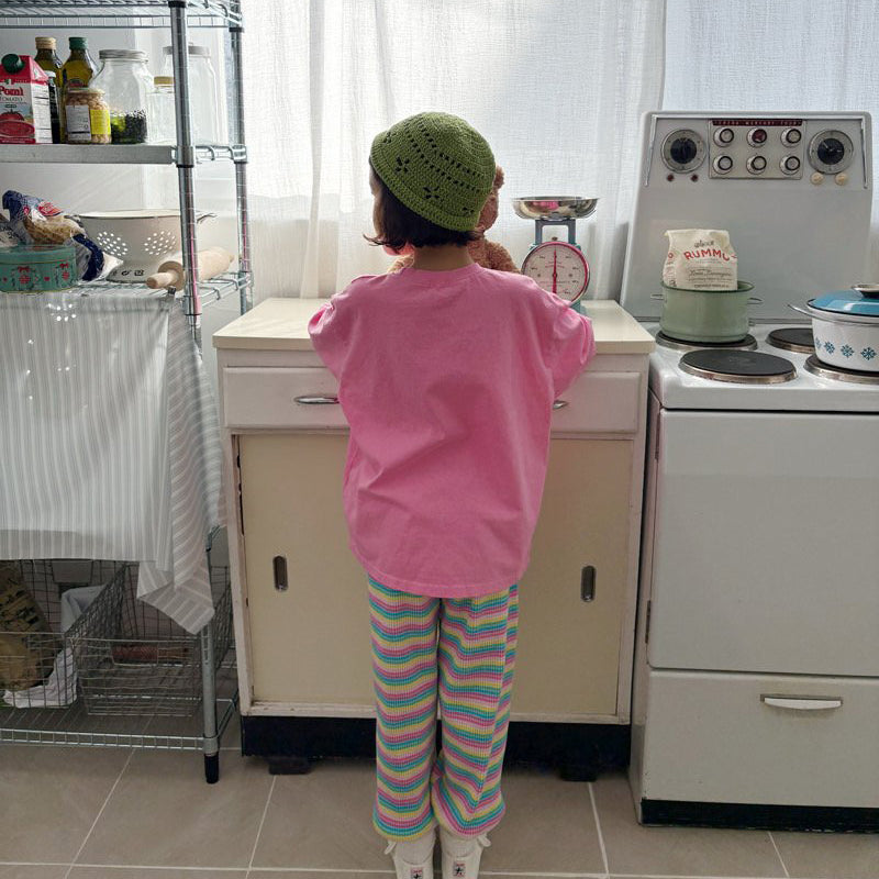 Toddler SP26 Basic Long Sleeve Loose Fit Top  (1-6y) - Pink - AT NOON STORE