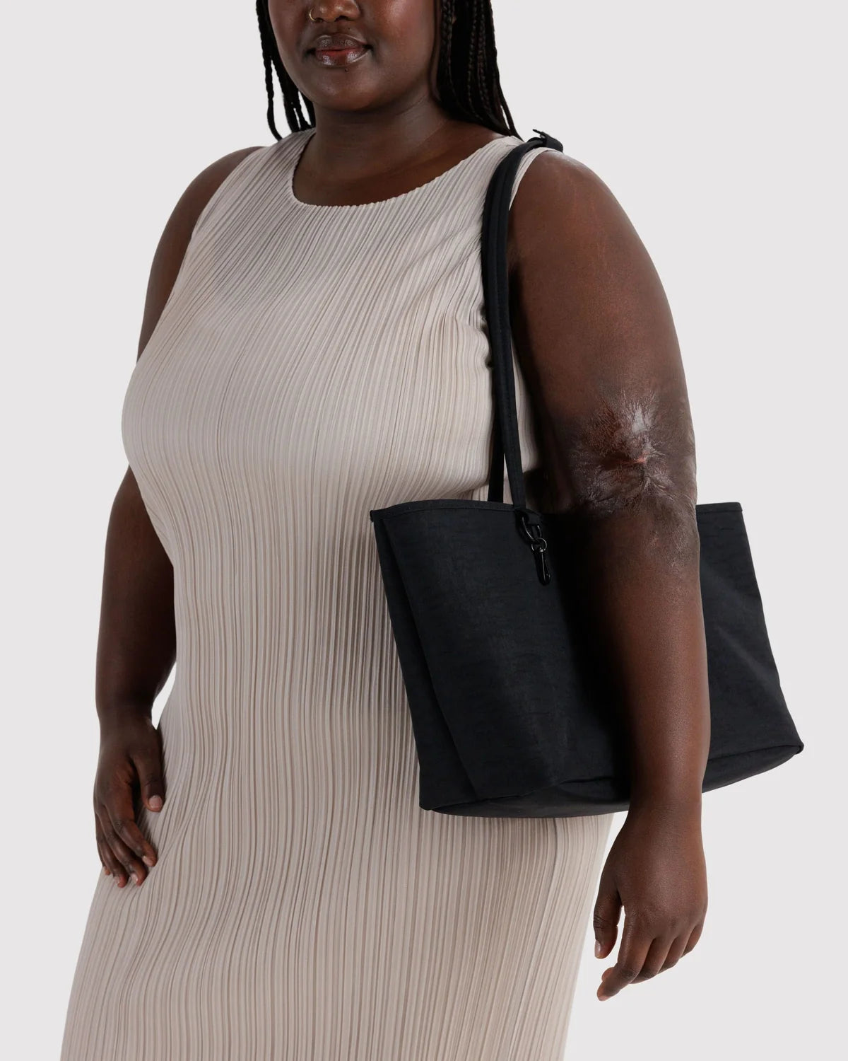 BAGGU Medium Nylon Reversible Tote - Black Mix