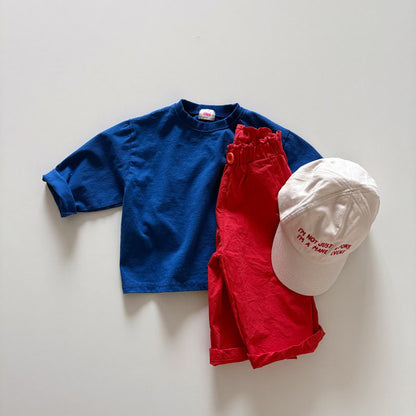 Toddler SP26 Basic Long Sleeve Loose Fit Top  (1-6y) - Blue - AT NOON STORE