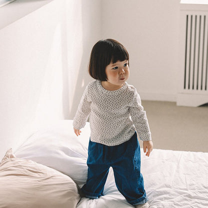 Toddler Mel SP26 Floral Pointelle Long Sleeve Tee (1-8y) - 3 Colors - AT NOON STORE