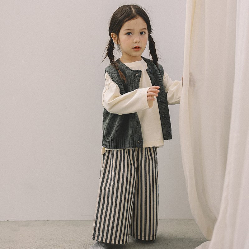 Toddler Mel SP26 Stripe Wide Pull-On Pants (1-8y) - 2 Colors - AT NOON STORE