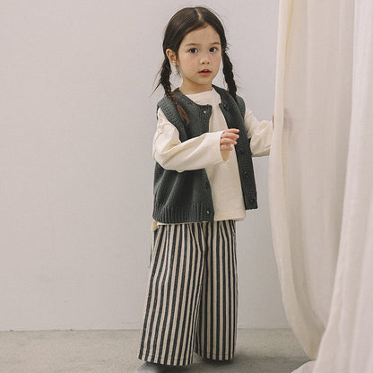 Toddler Mel SP26 Stripe Wide Pull-On Pants (1-8y) - 2 Colors - AT NOON STORE