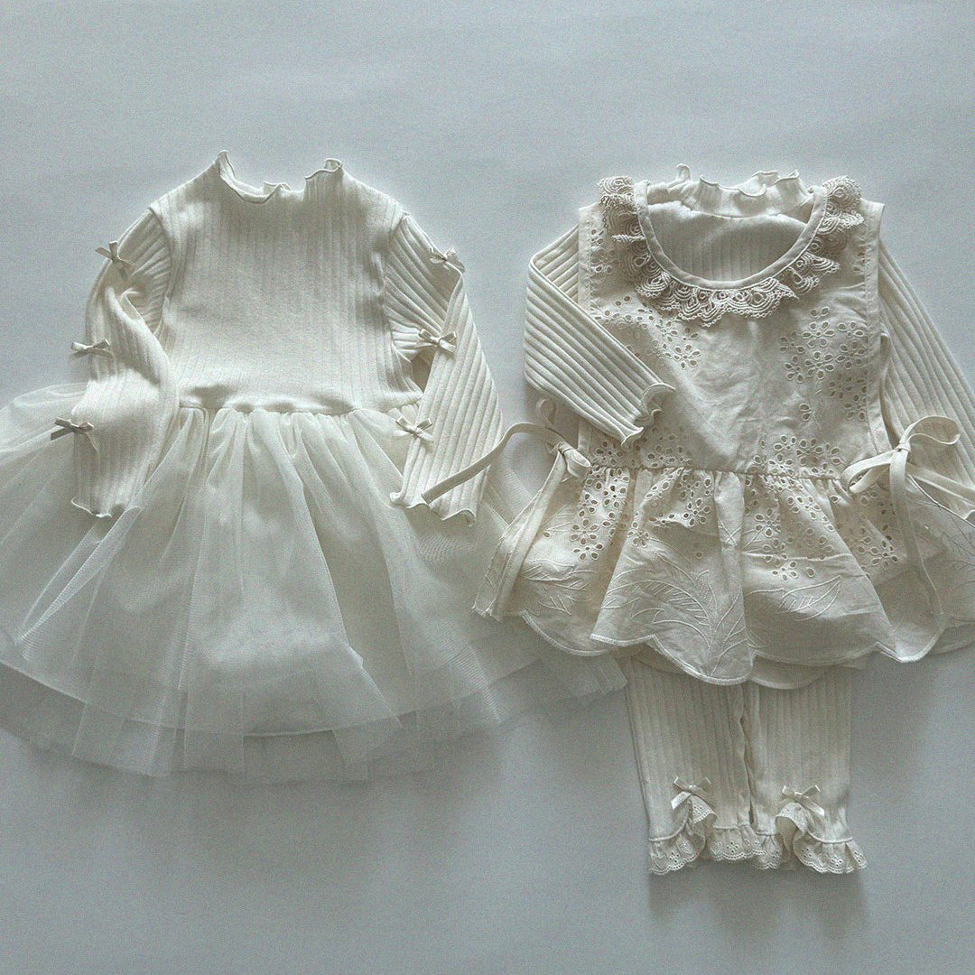 Baby/Toddler Aosta SP26 Lettuce-Edge Ribbed Long Sleeve Tee (3m-5y)- 2 Colors - AT NOON STORE