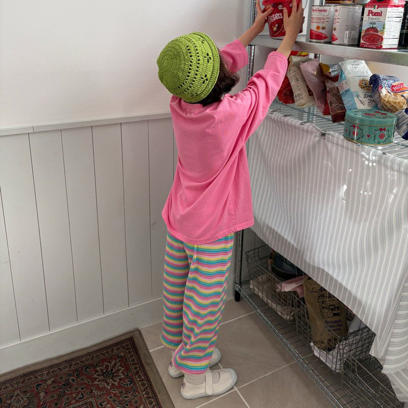 Toddler SP26 Multicolor Stripe Ribbed Jogger Pants (1-6y) - 2 Colors - AT NOON STORE