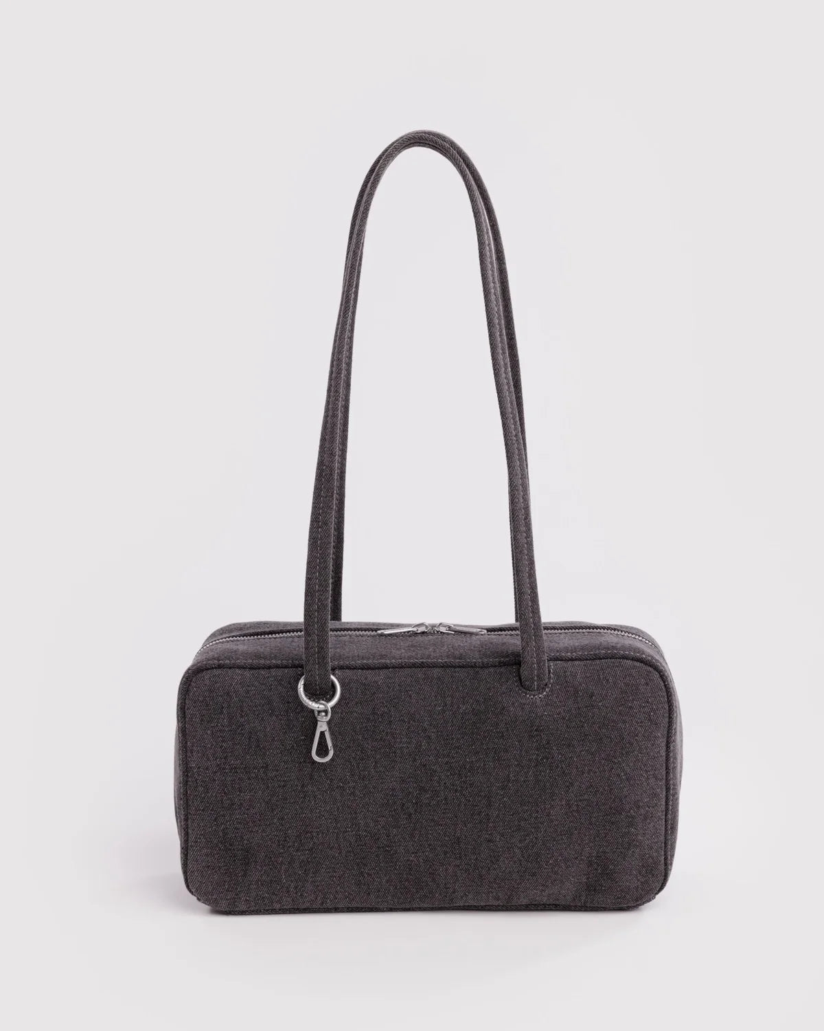 BAGGU Nylon Bowler Bag - Washed Black Denim