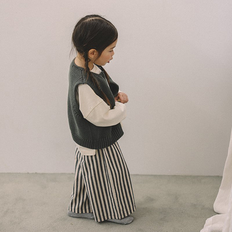 Toddler Mel SP26 Stripe Wide Pull-On Pants (1-8y) - 2 Colors - AT NOON STORE