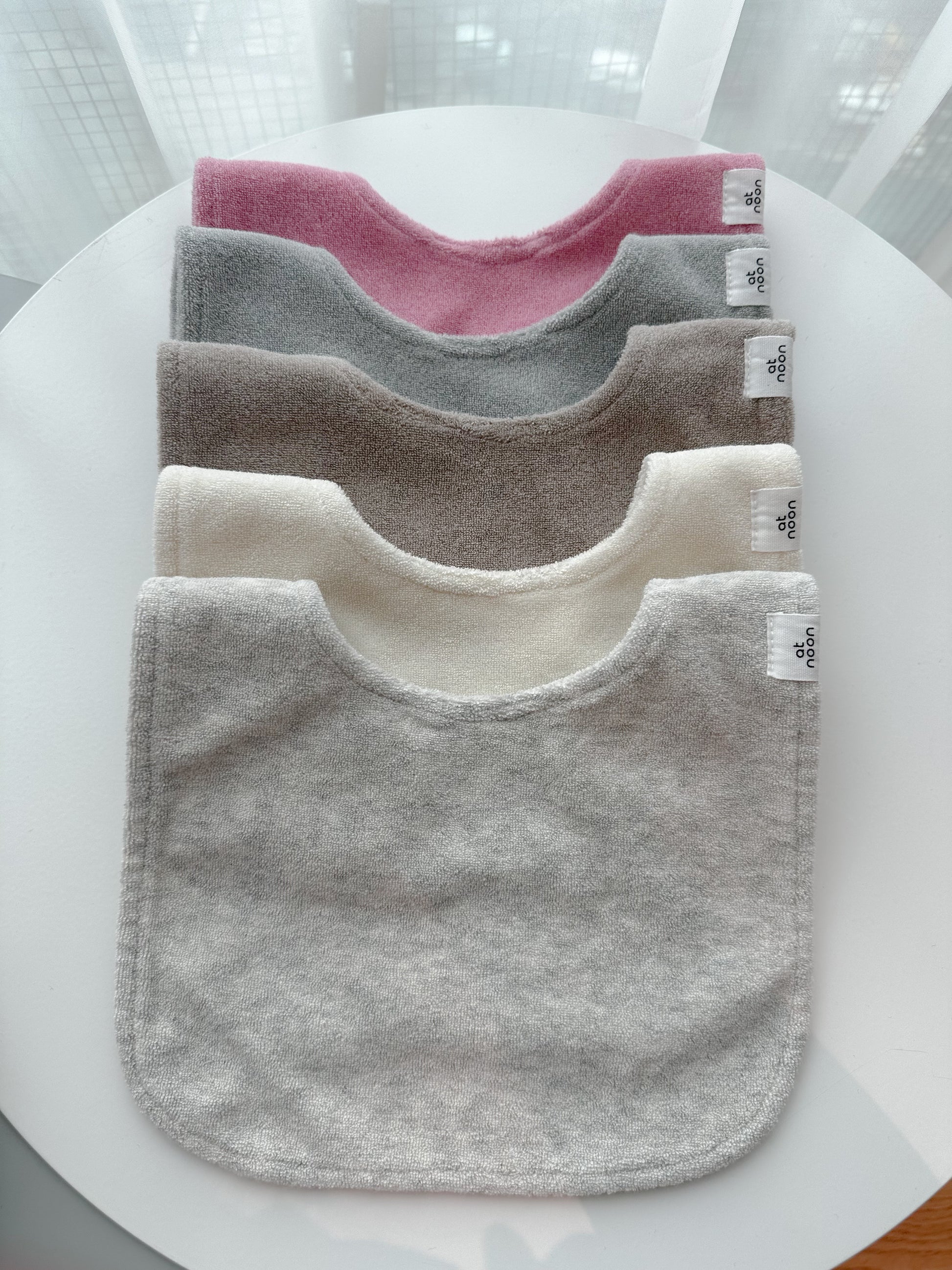 Baby Soft Terry Cotton Bib - 5 Colors - AT NOON STORE