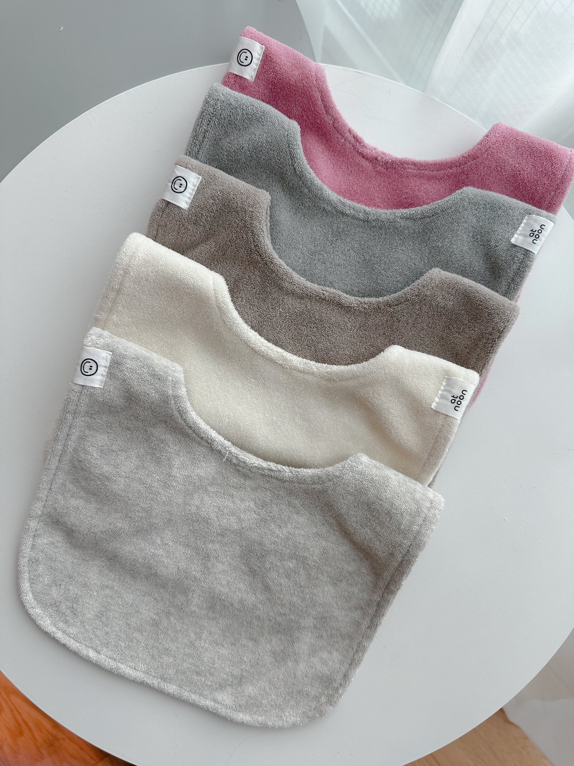 Baby Soft Terry Cotton Bib - 5 Colors - AT NOON STORE