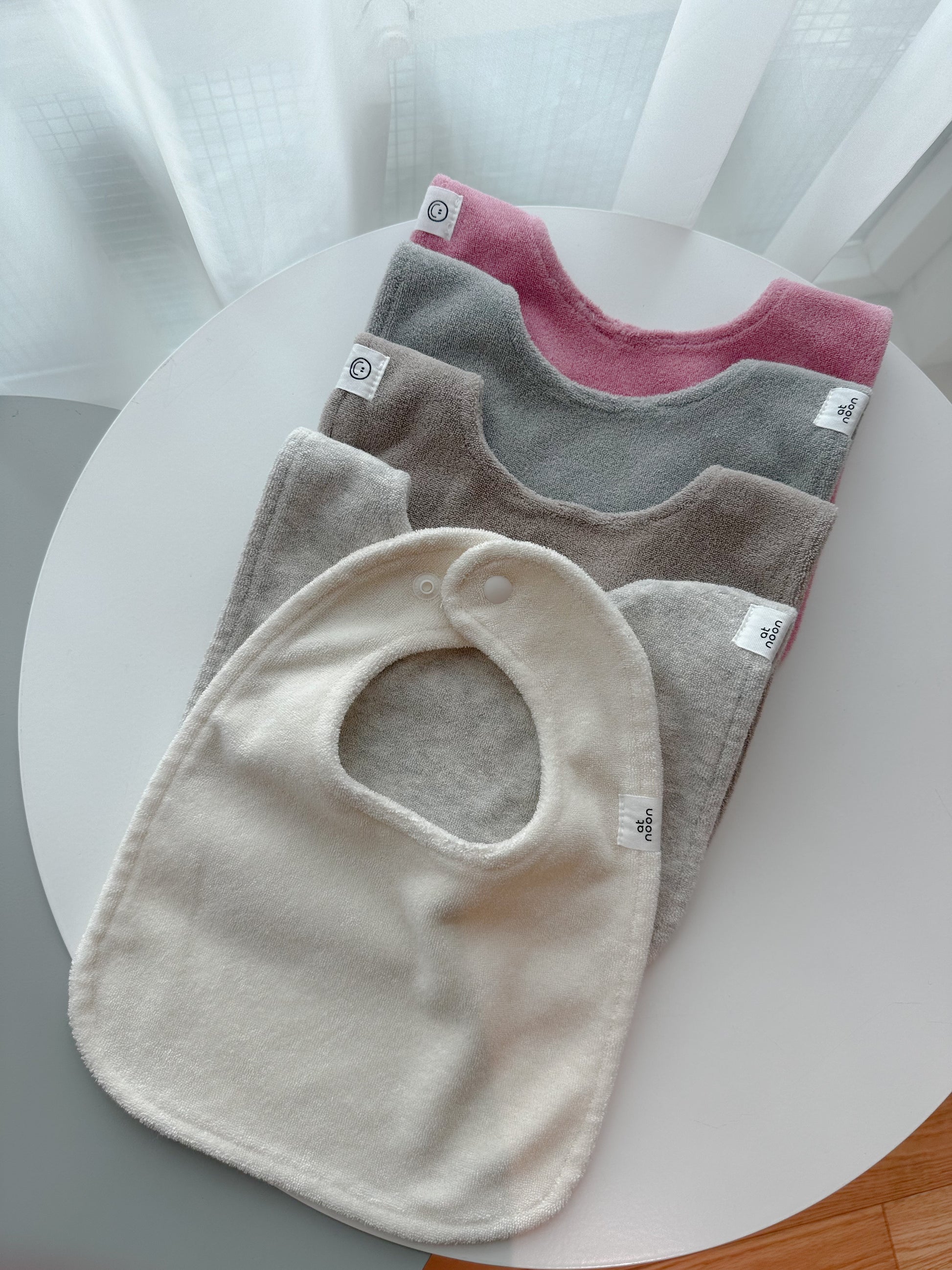 Baby Soft Terry Cotton Bib - 5 Colors - AT NOON STORE