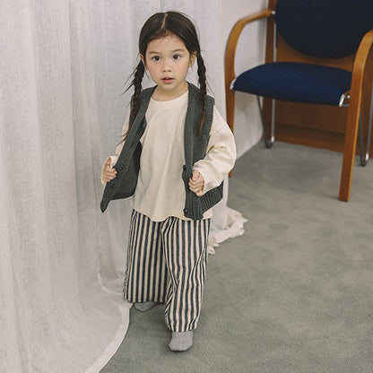 Toddler Mel SP26 Stripe Wide Pull-On Pants (1-8y) - 2 Colors - AT NOON STORE