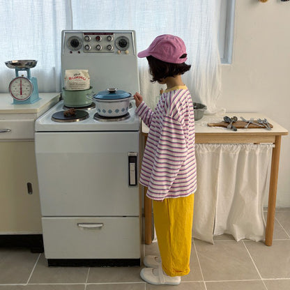 Toddler SP26 Frill Waist Pull-On Pants  (1-6y) - Yellow - AT NOON STORE