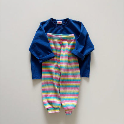 Toddler SP26 Basic Long Sleeve Loose Fit Top  (1-6y) - Blue - AT NOON STORE