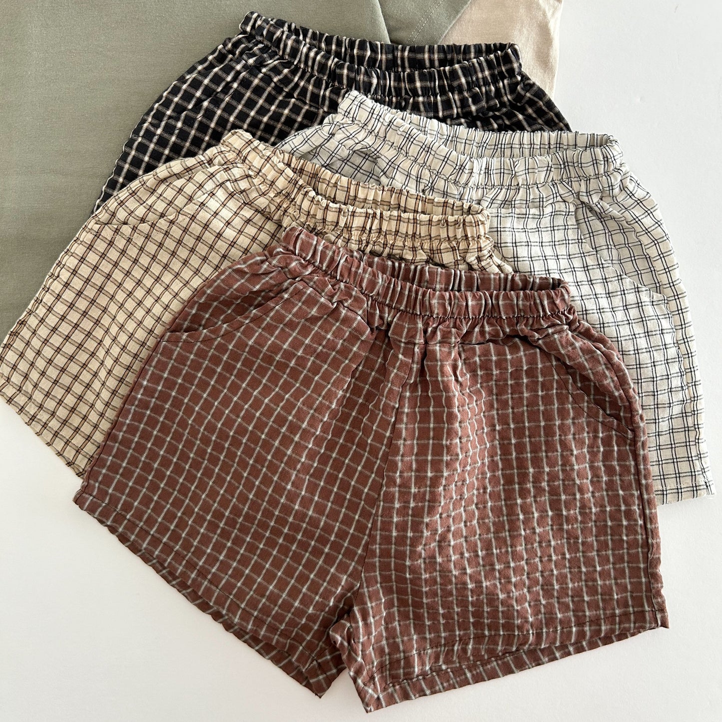 Kids Bella Plaid Shorts (1-6y) - 4 Colors - AT NOON STORE