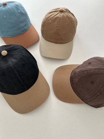 Toddler Two Tone Baseball Cap (3-7y) - 4 Colors
