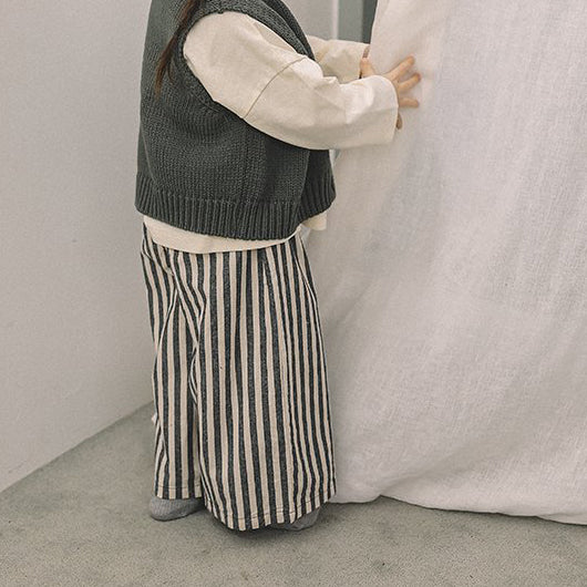 Toddler Mel SP26 Stripe Wide Pull-On Pants (1-8y) - 2 Colors - AT NOON STORE
