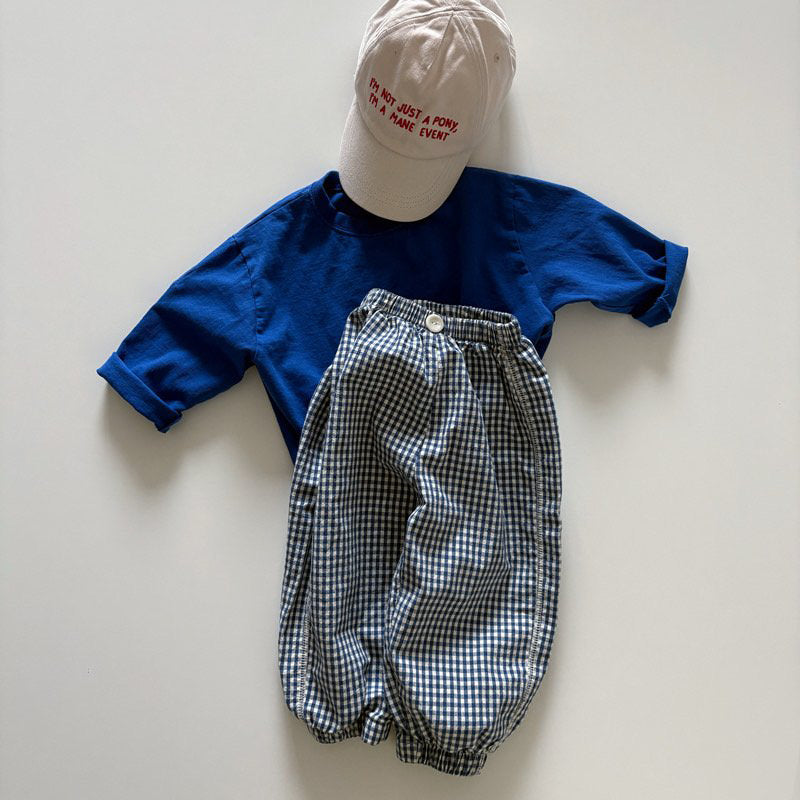 Toddler SP26 Basic Long Sleeve Loose Fit Top  (1-6y) - Blue - AT NOON STORE