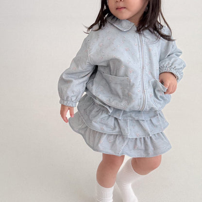 Baby Bella F25 Collared Jacket and Frill Skirt Set (6m-3y) - 2 Colors