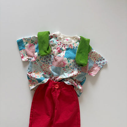 Toddler SP26 Frill Waist Pull-On Pants  (1-6y) - Red - AT NOON STORE