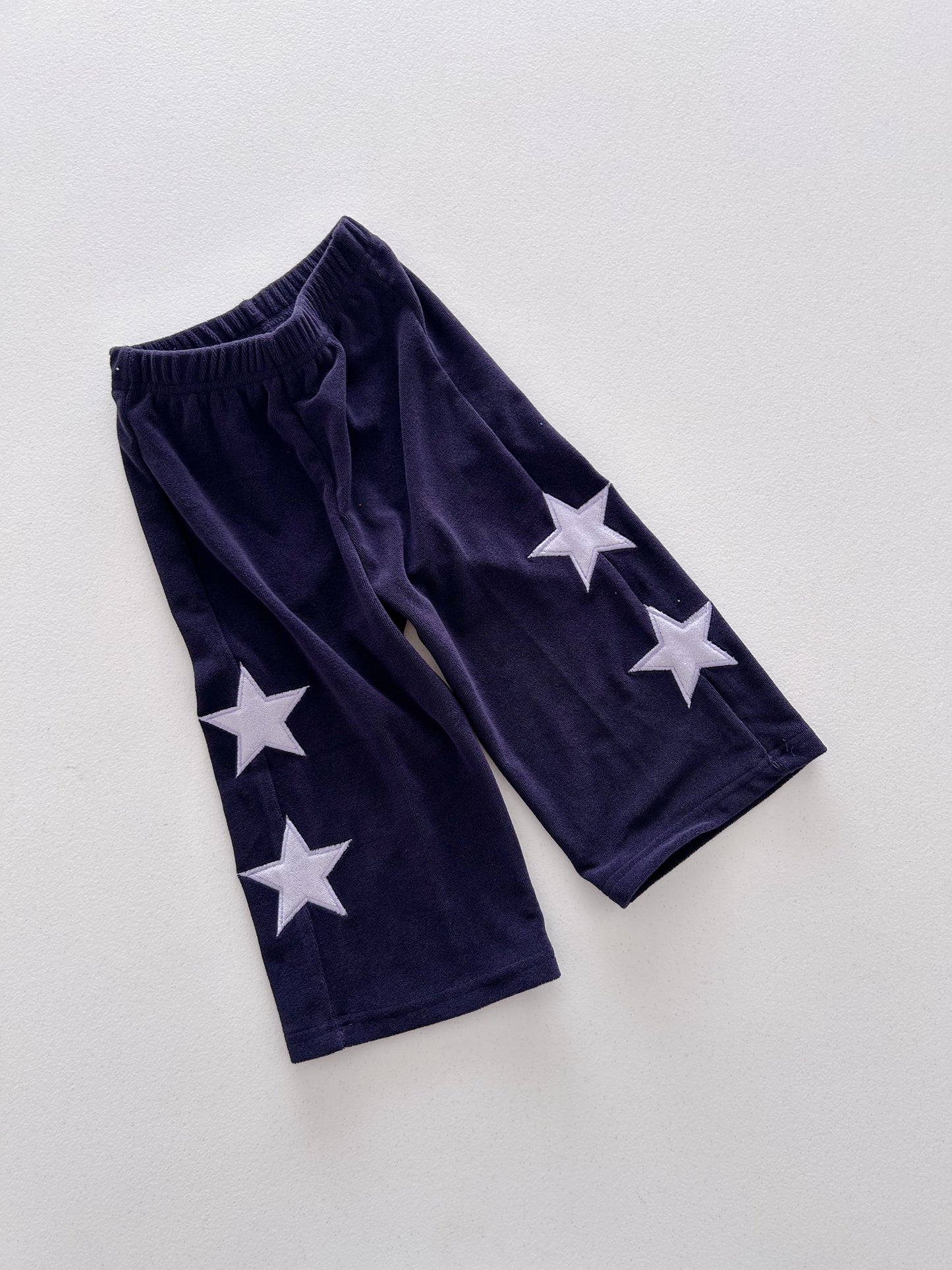 Kids Soy F26 Terry Cloth Star Patch Wide Leg Pants (1-6y) - 3 Colors