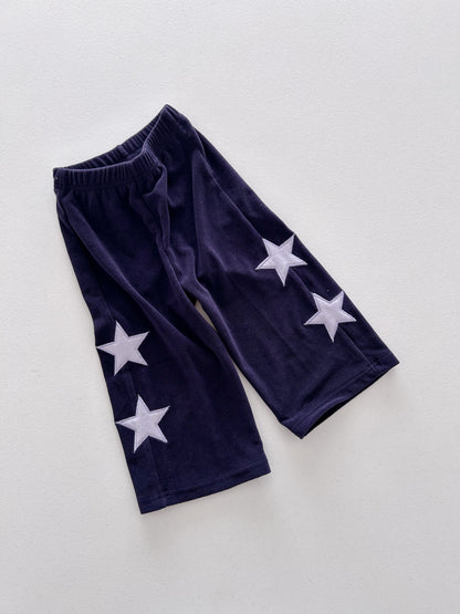 Kids Soy F26 Terry Cloth Star Patch Wide Leg Pants (1-6y) - 3 Colors