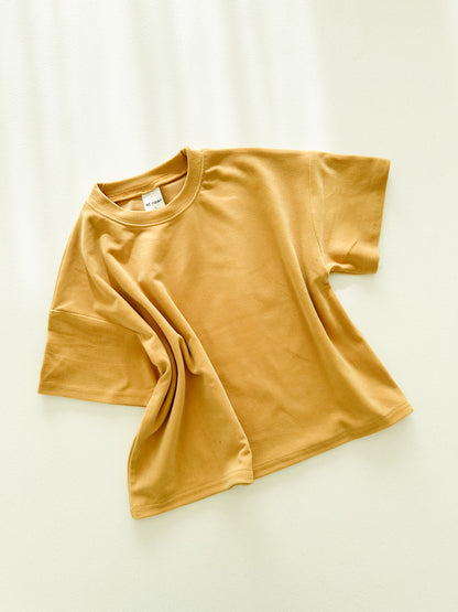 Toddler F25 Velvet Short Sleeve Loose Fit Top (2-7y) - 3 Colors