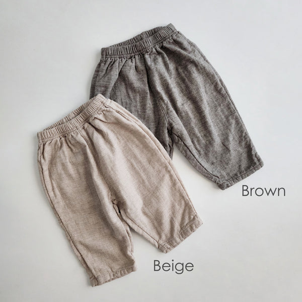 Kids Anggo Gauze Cotton Pull-On Pants (1-6y)- 2 Colors
