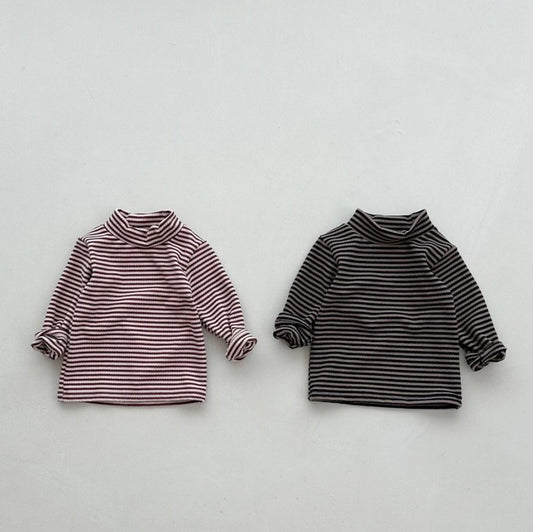 Baby W24 Stripe Mock Neck Top (4-18m) - 2 Colors - AT NOON STORE