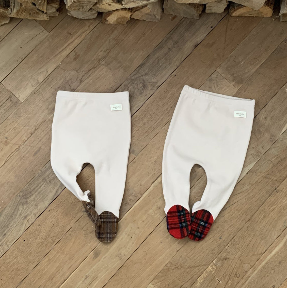 Baby BH W24 Tartan Footed Warm Leggings (3-18m) - 2 Colors