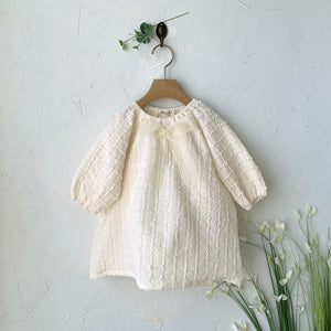 Toddler Organza Bow Dress (3m-5y) - Ivory
