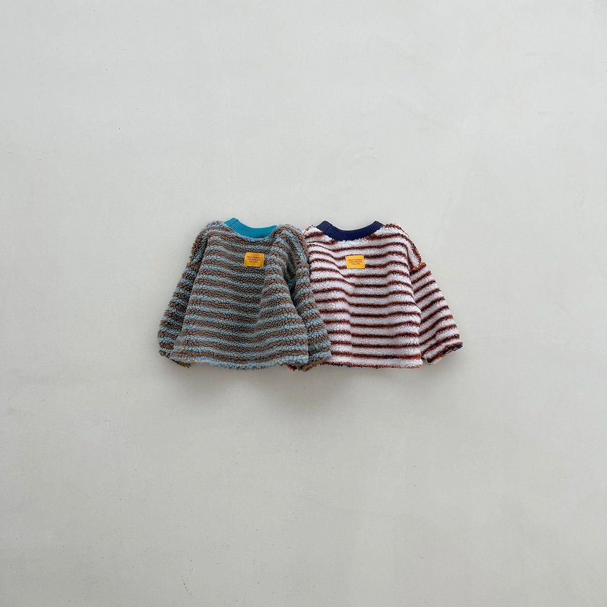 Toddler FW26 Stripe Sherpa Long Sleeve Top (4m-6y) - 2 Colors