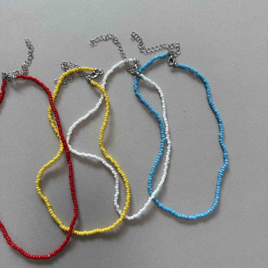 SS25 One Color Beaded Necklace - 4 Colors - AT NOON STORE