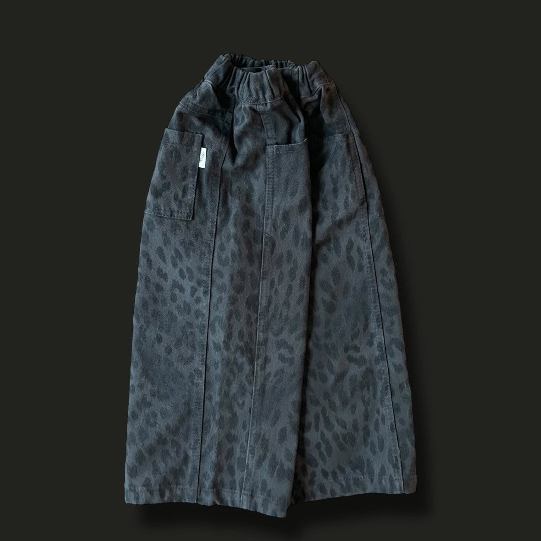Toddler F25 Side Stitch Detail Cheetah Pants (3-7y) - Charcoal - AT NOON STORE