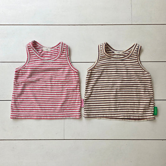 Toddler SS26 Stripe Sleeveless Top (2-7y) - 2 Colors - AT NOON STORE