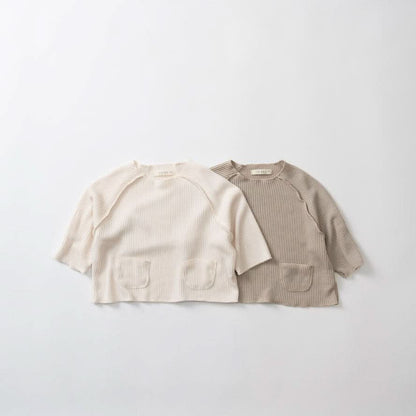 Toddler Anggo Ribbed Double Pocket Raglan Pullover (1-6y) - 2 Colors - AT NOON STORE