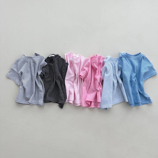 Toddler 2-Pack Crewneck Short Sleeve Stripe T-Shirt (2-6y) - 3 Colors