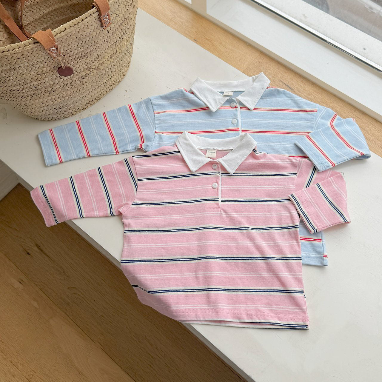 Toddler F26 Stripe Collared Long Sleeve Top (2-9y) - 2 Colors