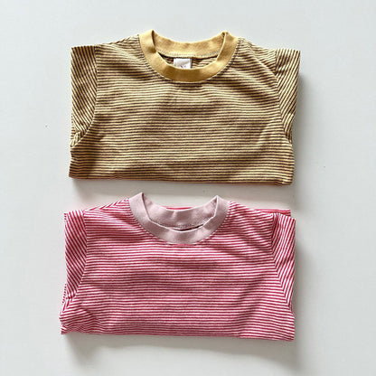 Kids W26 Cozy Stripe Long Sleeve Top (18m-10y) - 2 Colors