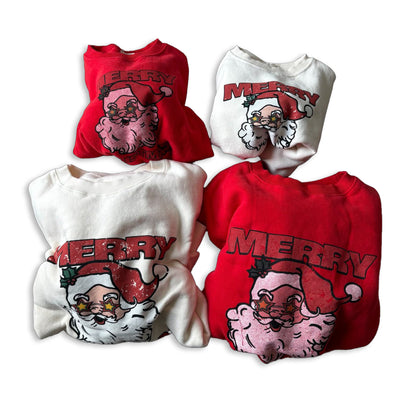 Toddler W25 Merry Christmas Long Sleeve Sweatshirt (1-7y, Adult) - 2 Colors