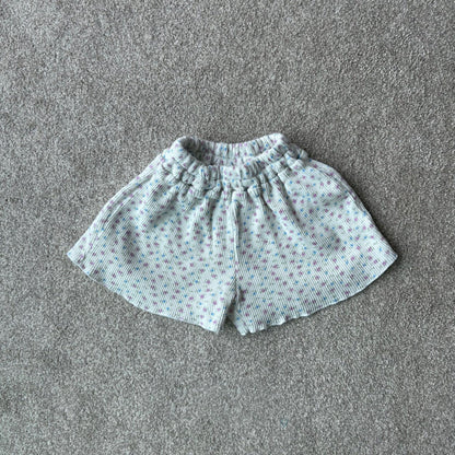Toddler SS25 Floral Waffle Shorts (1-7y) - Ivory